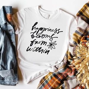 Happiness blooms from within ❤️ T-shirt